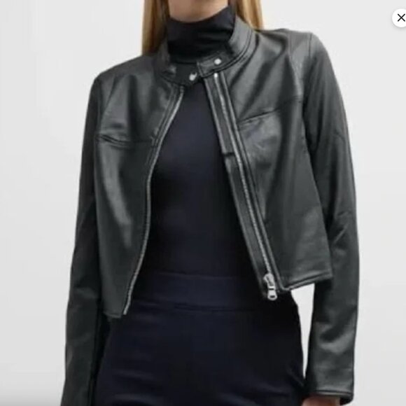 Spanx luxe black II Moto Jacket NWT Medium - Picture 1 of 12